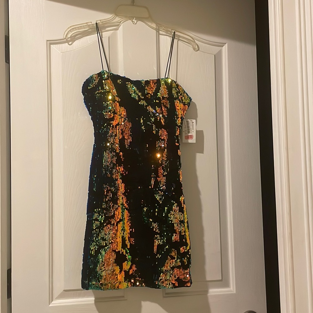 Sequin Spaghetti Strap Dress- Size 11/12 (juniors)
